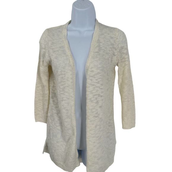 NWOT One Hart Cream Knit‎ Open Front Cardigan XS - Picture 1 of 8